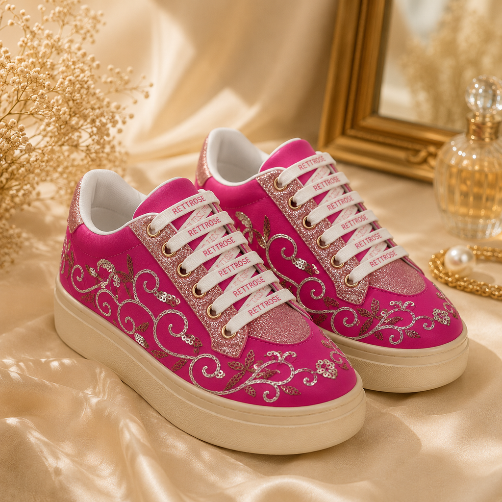 The Monarch Luxury Baroque Vine Embellished Trainer