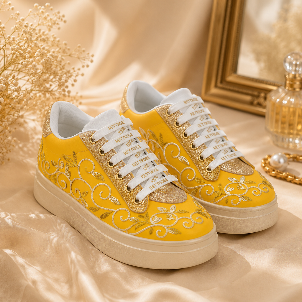 The Monarch Luxury Baroque Vine Embellished Trainer